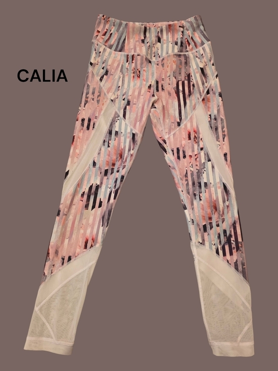 CALIA by Carrie Underwood Pants - CALIA Striped Pastel Mesh Inset Leggings. Size XS